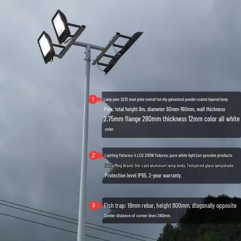 Outdoor Double-Head LED High Pole Light