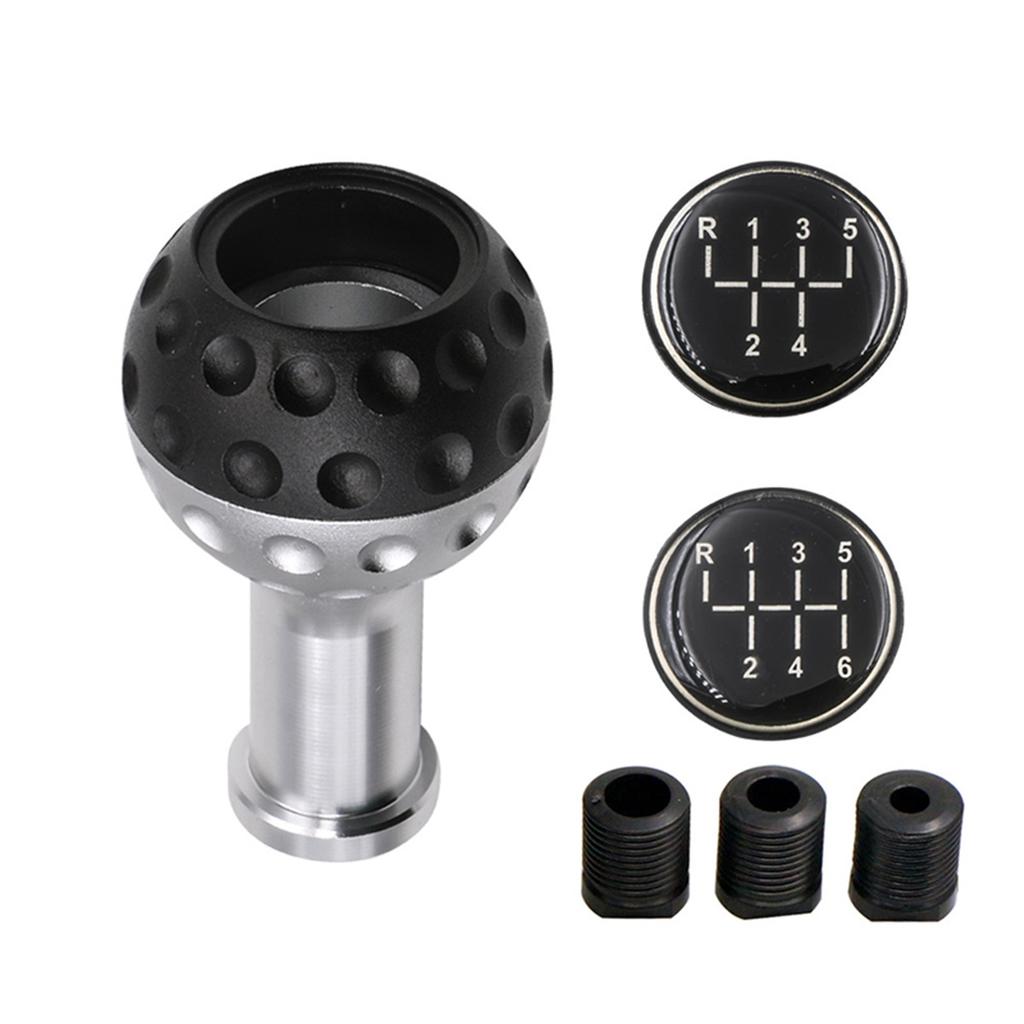 5/6 Speed Gear Shift Knob Car Manual Trans Shifter Stick Head Knob Aluminum With M8 M10 M12 Adapter for VW GTI Jetta Golf 5