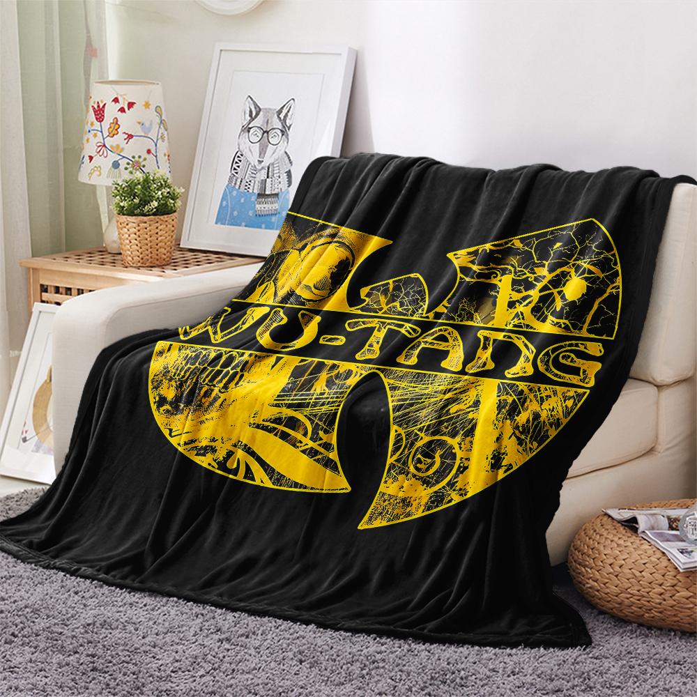 1 Pieza Manta de Franela con Estampado Wu-Tang Clan, Alta Calidad Para Todas las Estaciones, Decoración del Hogar, Calidez y Comodidad, Perfecta para Regalos de Navidad