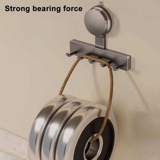 Suction Cup Hooks Strong Load-bearing Simple Installation Punch-Free Wall Mounted Bathroom Storage Rack Coat Towel Hanger