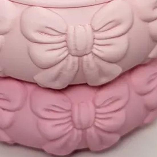 Jewelry Storage Box PLA Plastic Double-Layer Stackable Design Soft Pink Jewelry Holder with Bow Pattern Portable Jewelry Organizer Gift