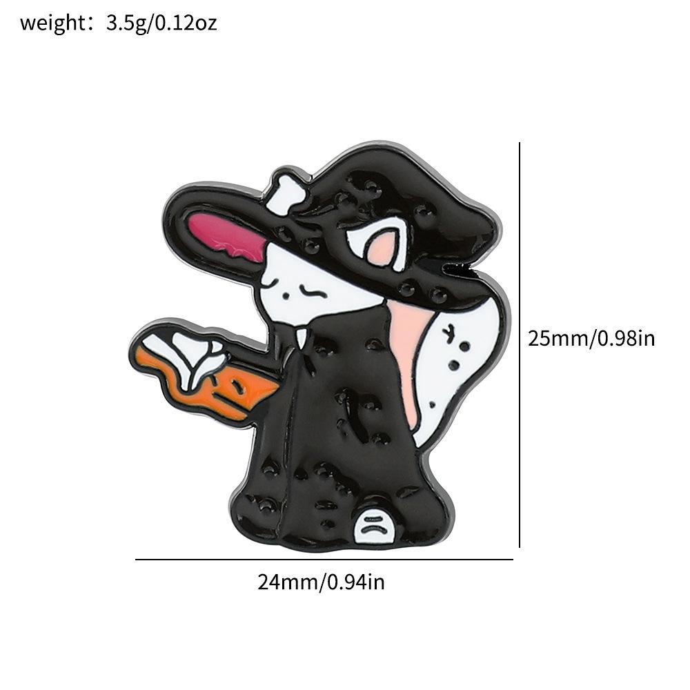 Creative Personality Cute Halloween Brooch Reaper Crow Mask Magic Cat Metal Badge Diablo Badge