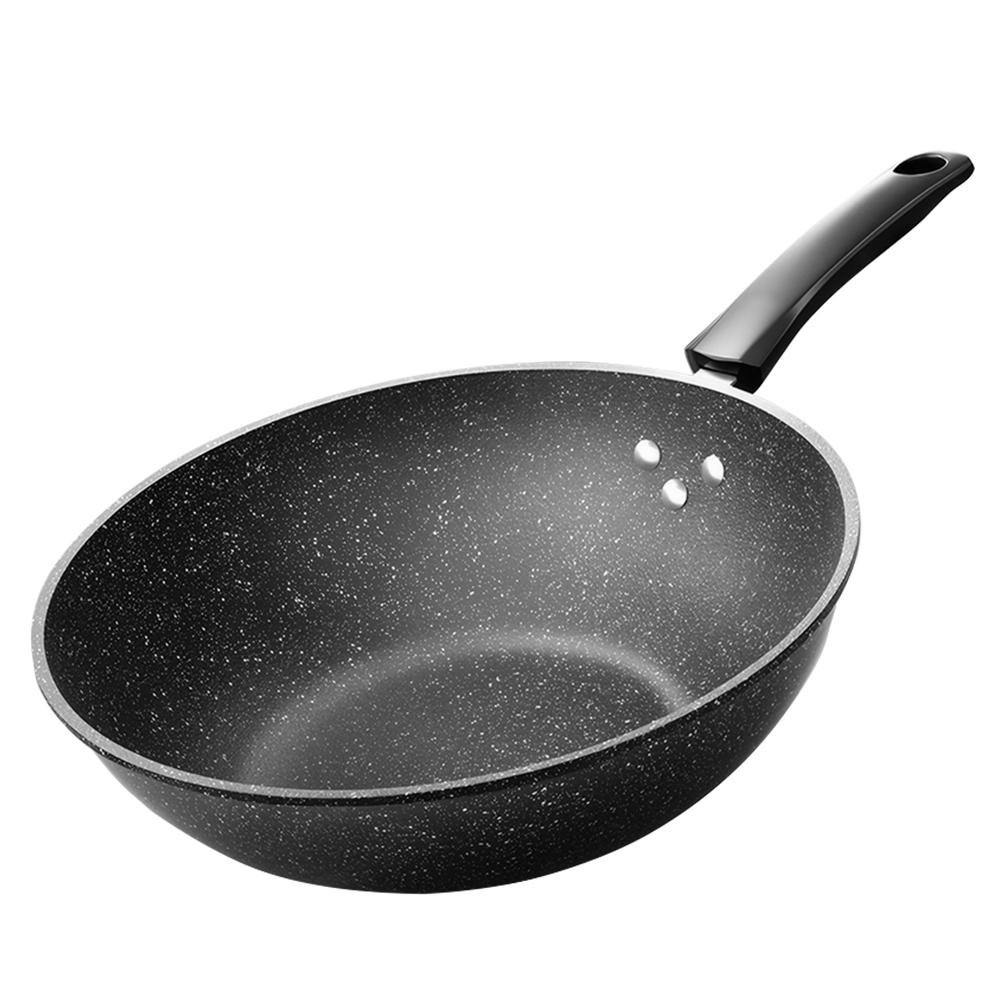 Medical Stone Multifunctional Wok Pan Lightweight Universal Skillet Cooking Pan for Induction Cooker Gas Stove