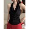 Slim Sexy Swinging Neck Sleeveless Shirt Women's Summer Bottom Top Women's Trend