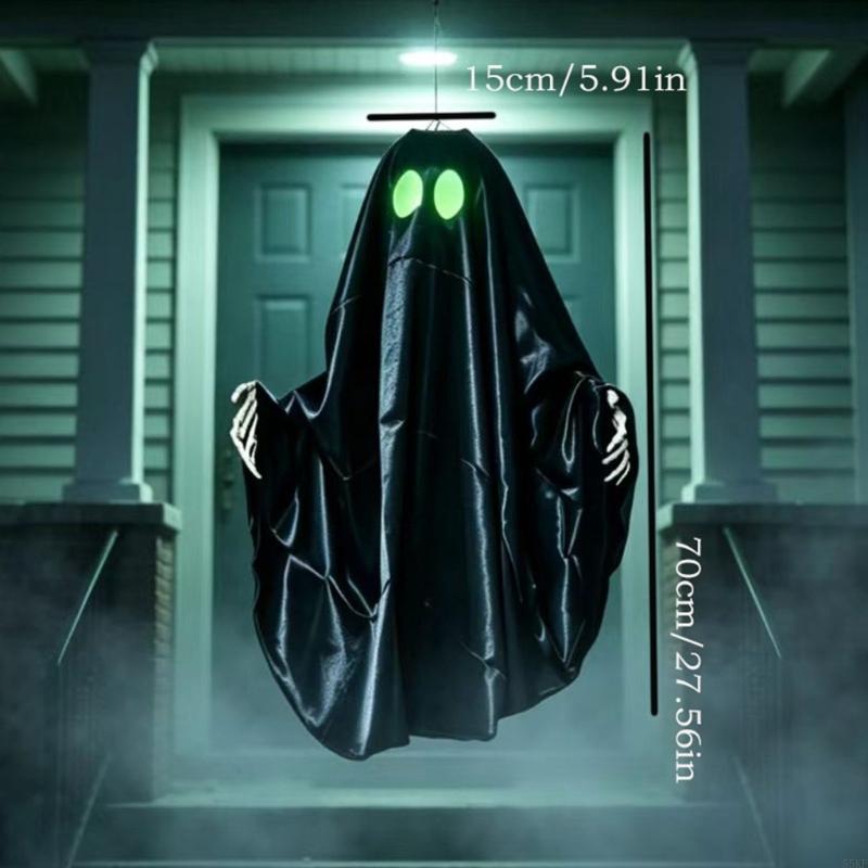 Lighted Face Specters Ornament for Halloween Porch Display Use 55KF