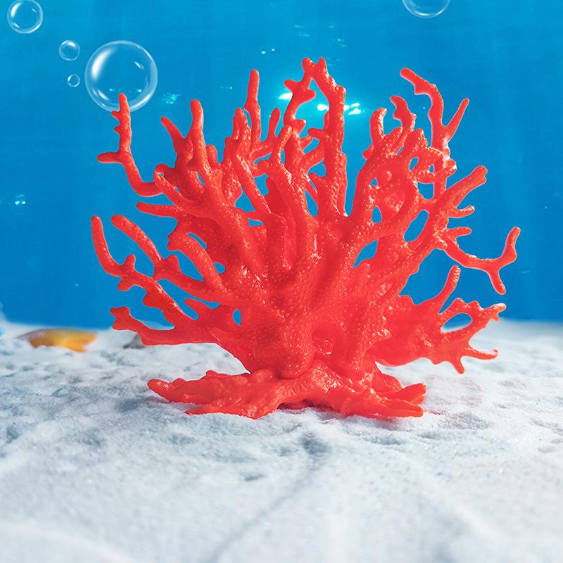 Simulation Coral Colorful Fish Tank Landscaping Decoration Aquatic Plants Aquarium Iron Branches Underwater Set Decoration