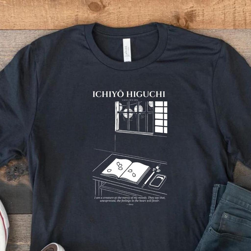 Ichiyō Higuchi T-Shirt and kids tshirt | Meiji Era Author | Takekurabe | Book Lover Gift