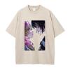 Iguro Obanai Kanroji Mitsuri Demon Slayer Print T-shirt Men Women Short Sleeve Clothing Cotton Tshirt Harajuku Washed Tops Tee