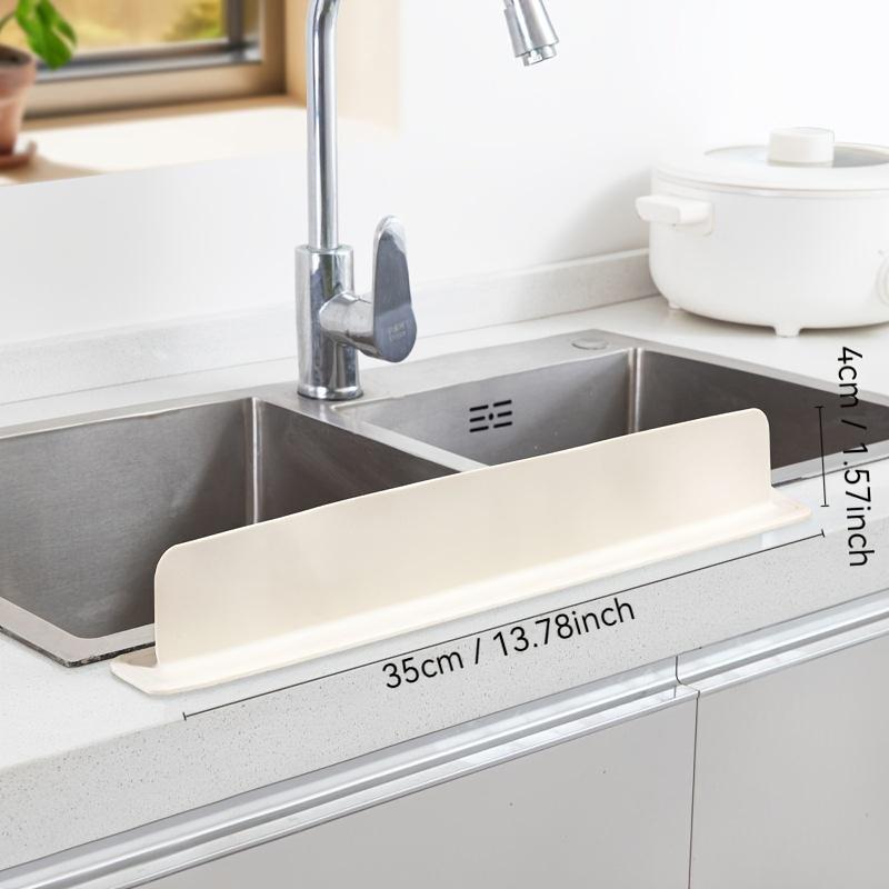 Silicone Sink Splash Guard with Suction Cups -Kitchen Basin Waterproof Cover, Durable and Easy-to-Clean Design, Flexible Barrier
