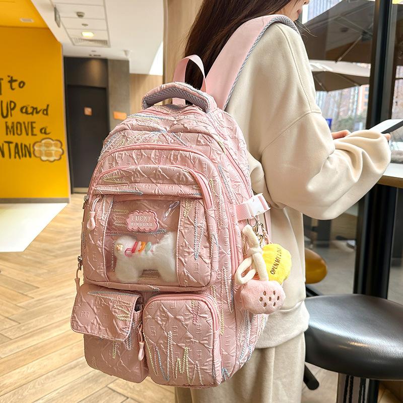Schoolbags Children Elementary School Girls Junior High School Students High Value Ins Pain Bags Multiple Backpacks