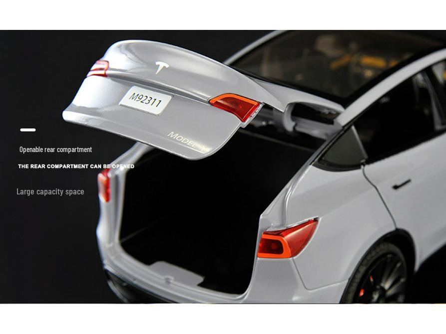 XLG1:24 Tesla Model Y Alloy Car Simulation Sedan Ornament Toy for Children.