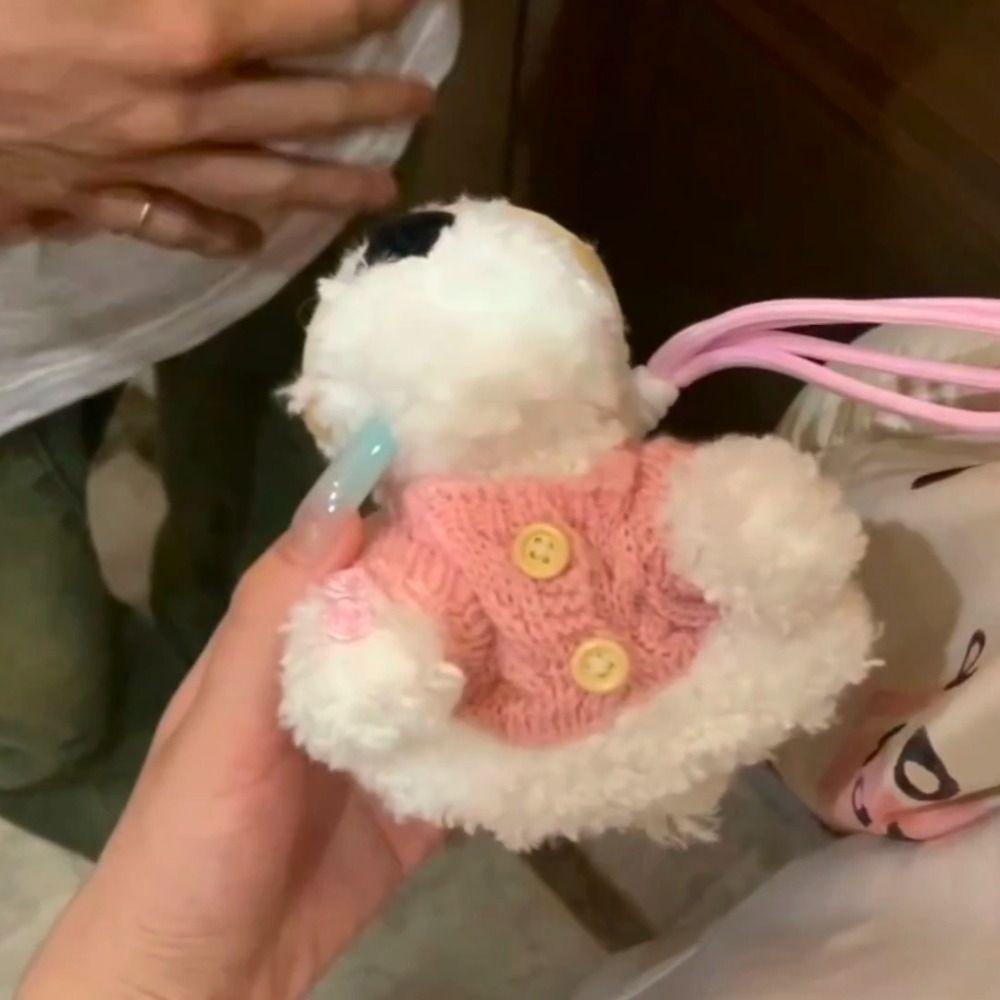 Display Plush Puppy Doll Ring Box Plush Couple Rings Holder Wedding Ring Case For Girlfriend