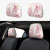 Pink Cherry Blossom Car Headrest Covers 2 Pack Auto Elastic Seat Coverings Vehicle Interior Accessories Protector
