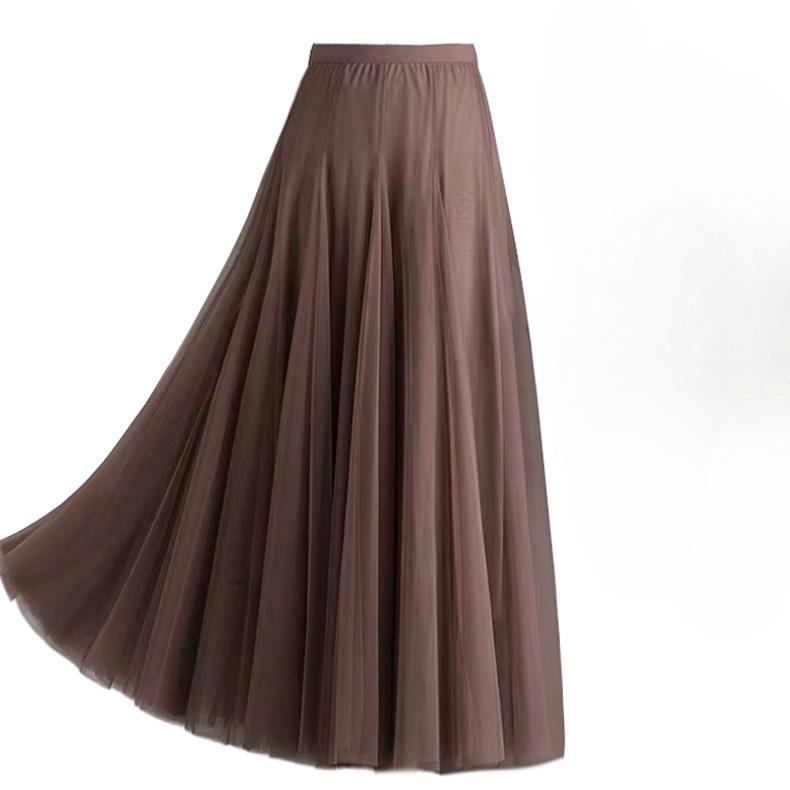 Женская юбка, двухслойная юбка с большим подолом, трапециевидной формы Four Seasons, драпированная юбка феи One Size