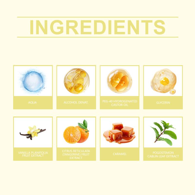 Caramel Perfume Spray for Women Lasting Sweet Fragrance Soft Caramel Scent Light Body Mist Everyday Office Use