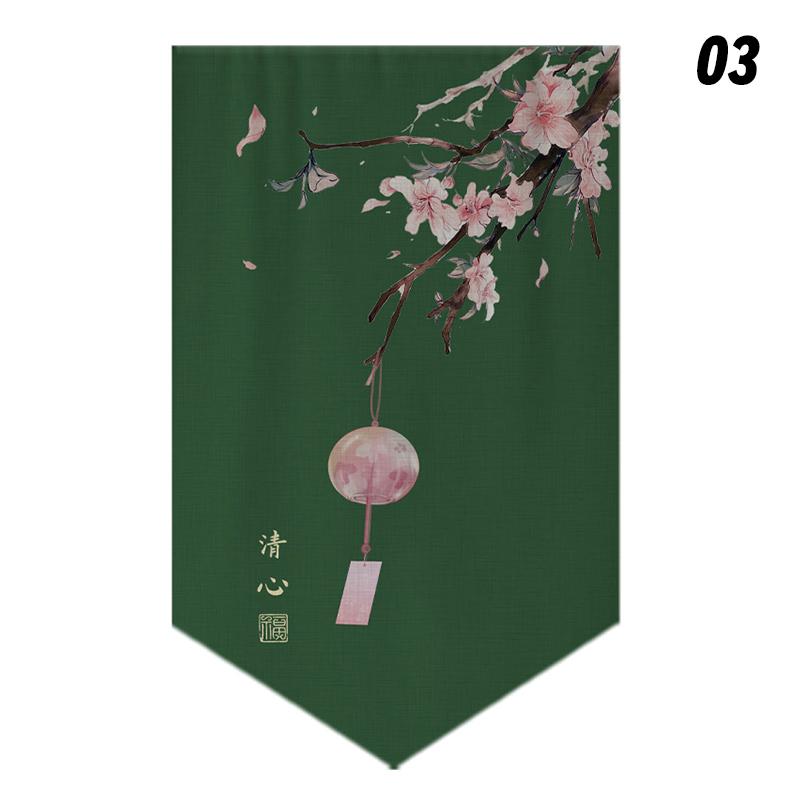 Chinese Style Door Head Half-curtain Noren Izakaya Bistro Bar Restaurant Decor Short Curtains Living RoomKitchen Porch Partition