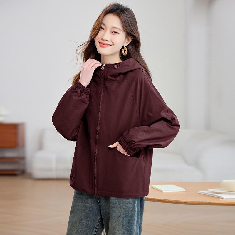 Damen Kurzer Trenchcoat mit Kapuze - 2025 Koreanischer Stil, Modisch & Vielseitig für Frühling/Herbst