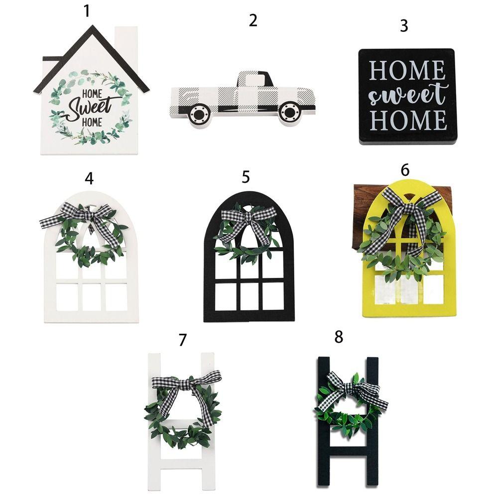 Wooden Hanging Sign DIY Car Ornaments Rustic Farmhouse Accessories  Wall Decor