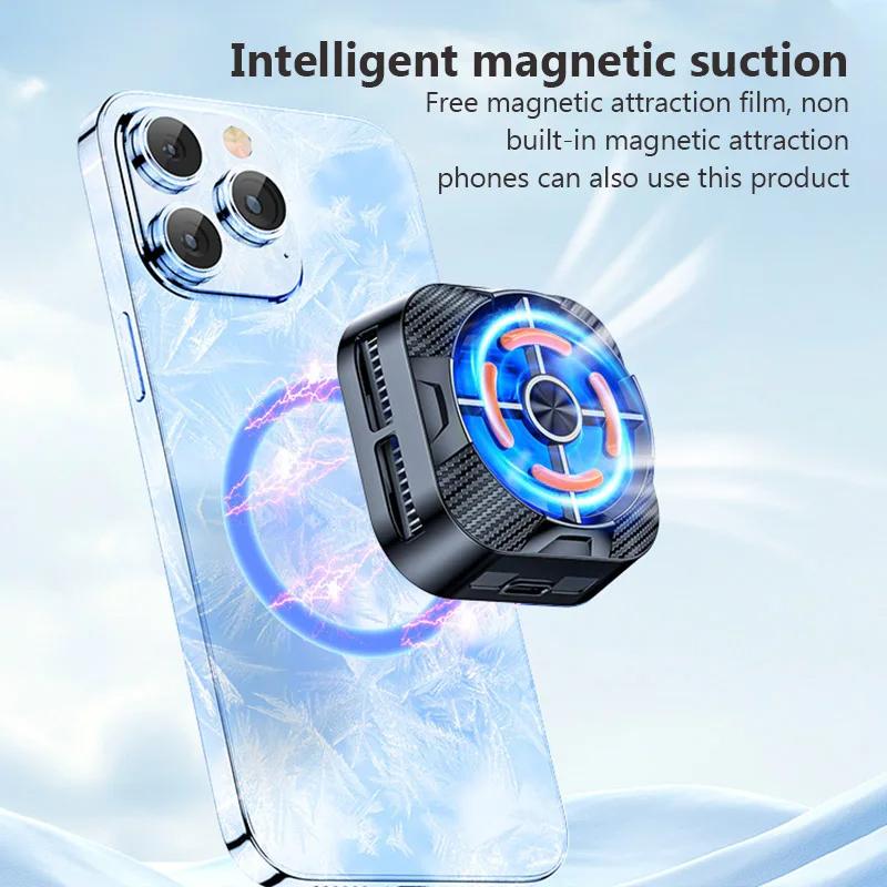 X79 Magnetic Cell Phone Cooler Mobile Phone Radiator Cooling Fan Semiconductor for Gaming