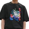 Jordan Character Alphabet Print Crew Neck Short Sleeve T-Shirt Men Tops Black DX5968-010
