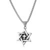 2026 Jewelry European and American Retro Hexagram Cross, Men's Pendant Necklace