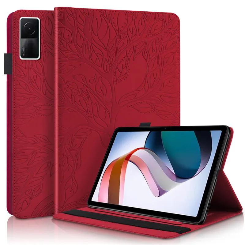Tablet Case Funda For Redmi Pad SE 2023 Case Imprinted Tree PU Leather Stand Back Silicone Shell For Xiaomi Redmi Pad SE 11 Cover