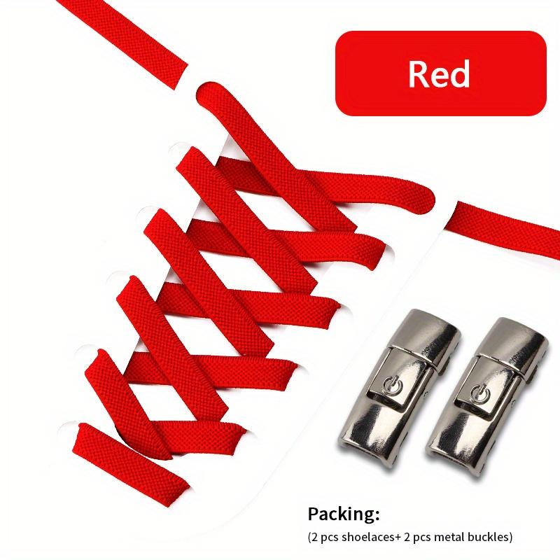 1pair No-Tie Shoelaces With Buckles For Sneakers Sports Shoes KTY