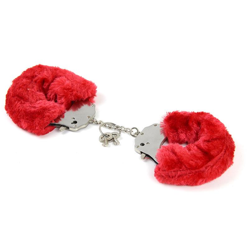 Metal plush sexy cuff SM sex toys flirting foreplay flirting supplies