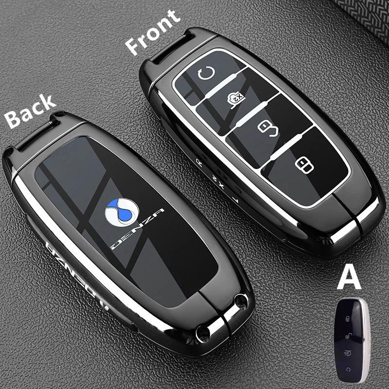 

Car Key Case for DENZA N9 D9 Z9 GT N7 N8 X DMI New 2026 Keychain Remote Cover Bag Shell Housing Ring Holder Fob Accessories