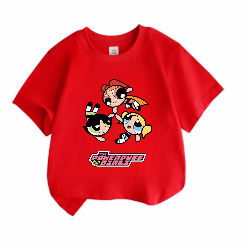 Kids Boys Girls Crew Neck Short Sleeve 100% Cotton T-Shirt Cute Cartoon Super Little Girls Print Casual Comfortable Soft Breathable Summer Daily Top T