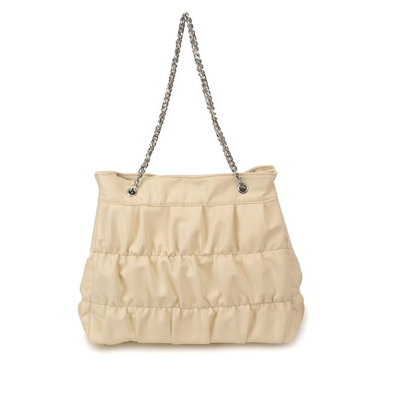 Large Capacity Pleated Niche Tote Bag Women's 2026 Spring New Delicate Chain Shoulder Armpit Bag