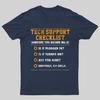 Tech Support Checklist Funny 100% Cotton Summer Casual Cool Loose T-Shirt