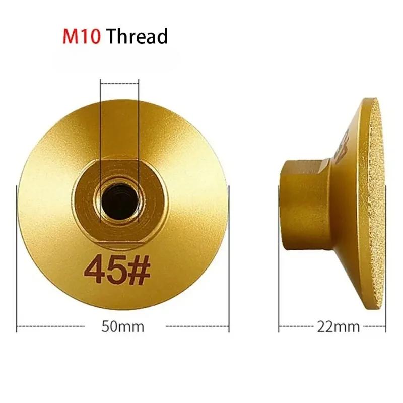 M10  Diamond Brazed Flat Grinding Head 2 Inch 50mm Abrasive Polishing Pad Marble Quartz Granite Cobblestone Grind Sharp Tool