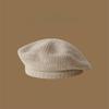 Mohair Knitted Beret Hat Fluffy Knitted Octagonal Cap Casual Wool Painter Hat  Winter