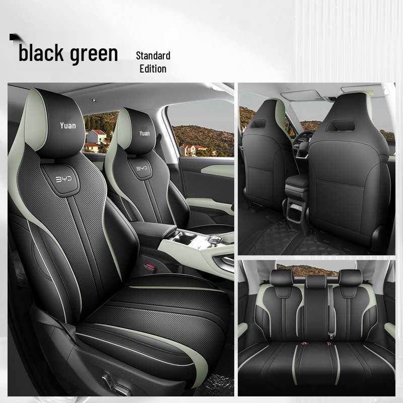 Premium Leather All-Season Car Seat Covers for BYD Yuan UP - Five-Seater Half Rear Cover