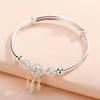 Pulsera elegante de Plata de Ley 925 con pantalla de apertura de pavo real, brazaletes para mujer, accesorios de moda para fiesta y boda, regalo de joyería