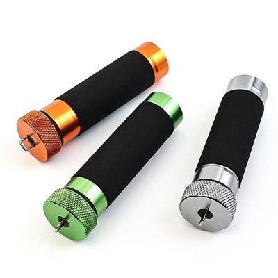 Aluminum Alloy Pull Wire Rod Rubber Anti-Slip Fishing Knot Winder Line Pull Rod  Fishing Tools