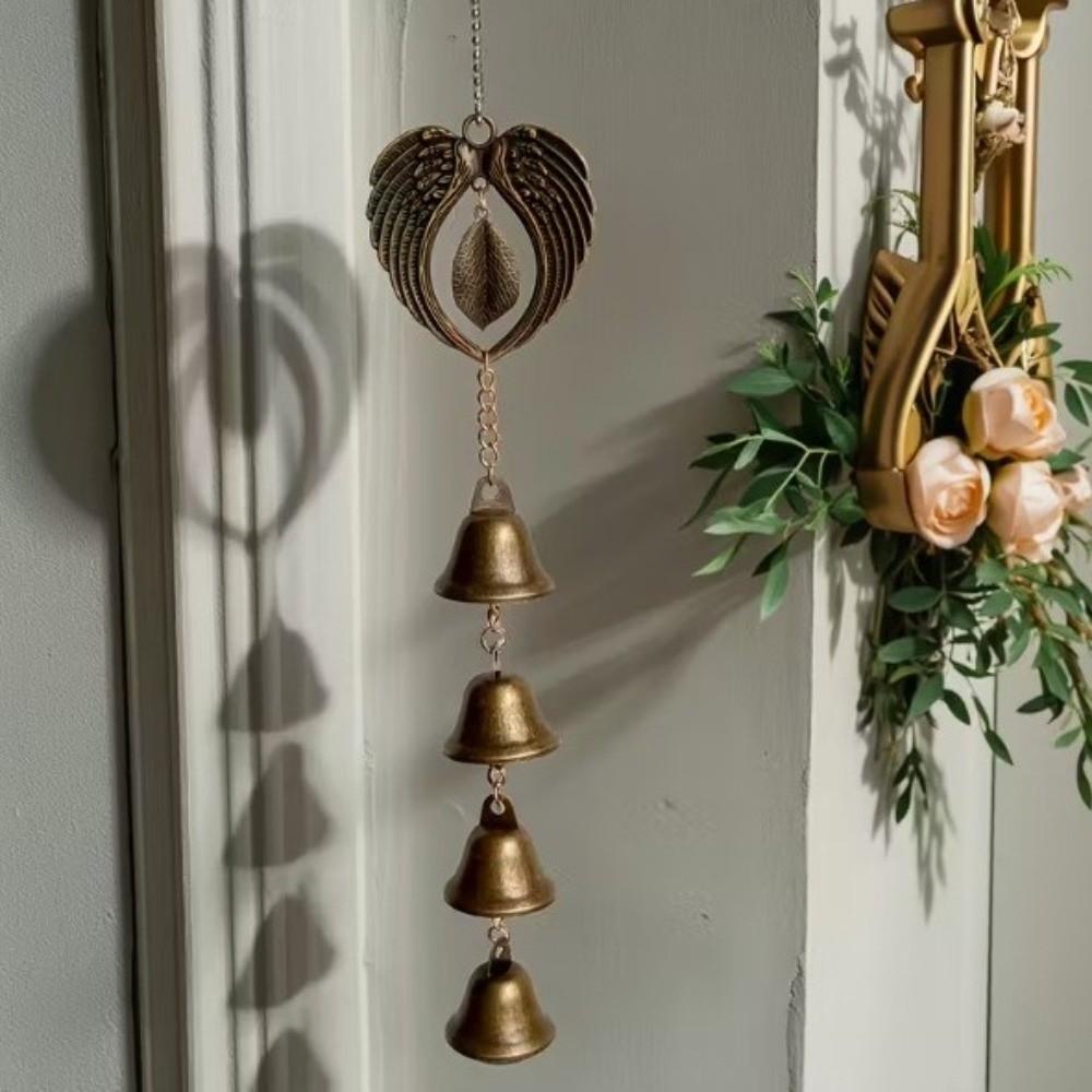 Bohemian Style Vintage Wind Chime with Bell Wall Hanging Decoration Patio Decoration