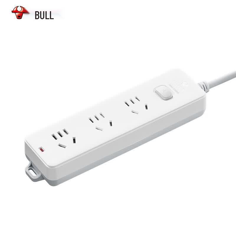 BULL GN-212 3-Outlet Master Control Power Strip, 5m