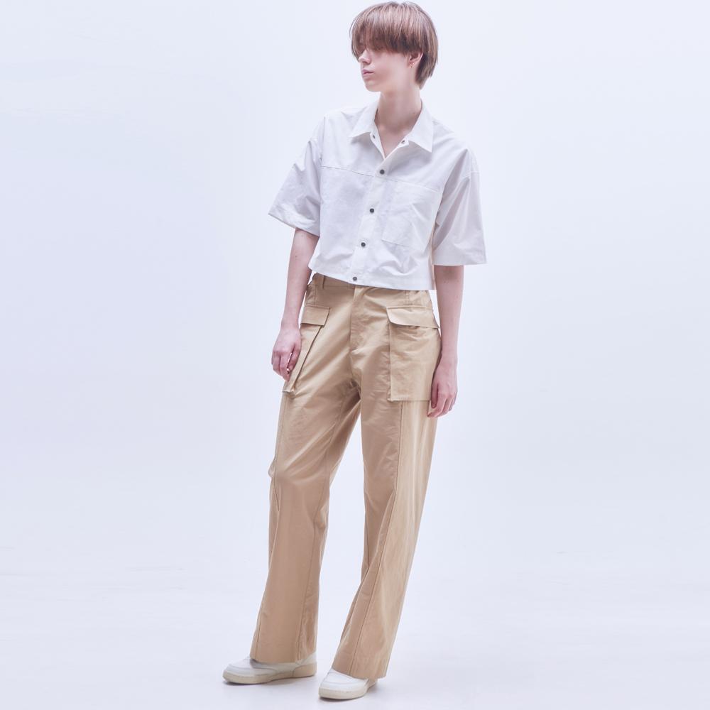 Moseu Wide Cargo Hbt Pants_Beige