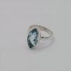 Blue Topaz Ring, 925 Sterling Silver Handmade Promise Ring for Women, Natural Marquise Gemstone Jewelry, December Birthstone