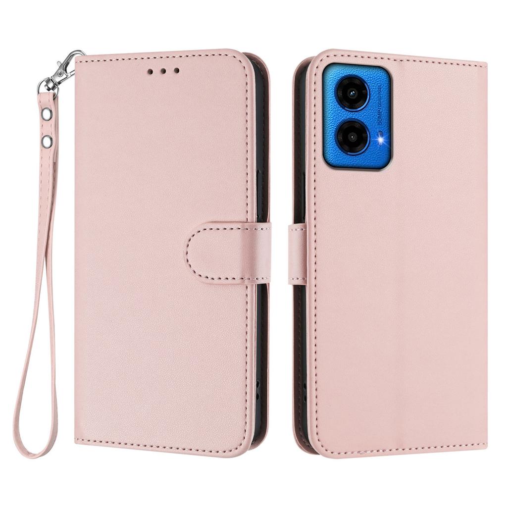 Pro Motorola Moto G35 5G/Motorola Moto G45 5G Kožené pouzdro Peněženka Stojánek Kryt na telefon s poutkem na zápěstí