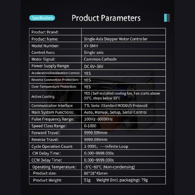 Professioneller Automatisierungscontroller für 4-Draht-Schrittmotoren mit Verzögerungseinstellung und großem visuellem LCD-Interface