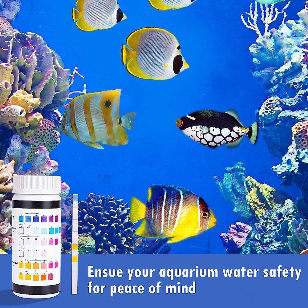 100ct PET Water Problems Testing Strips Testing of PH Hardness  Aquarium,fish Pond,swimming Pool
