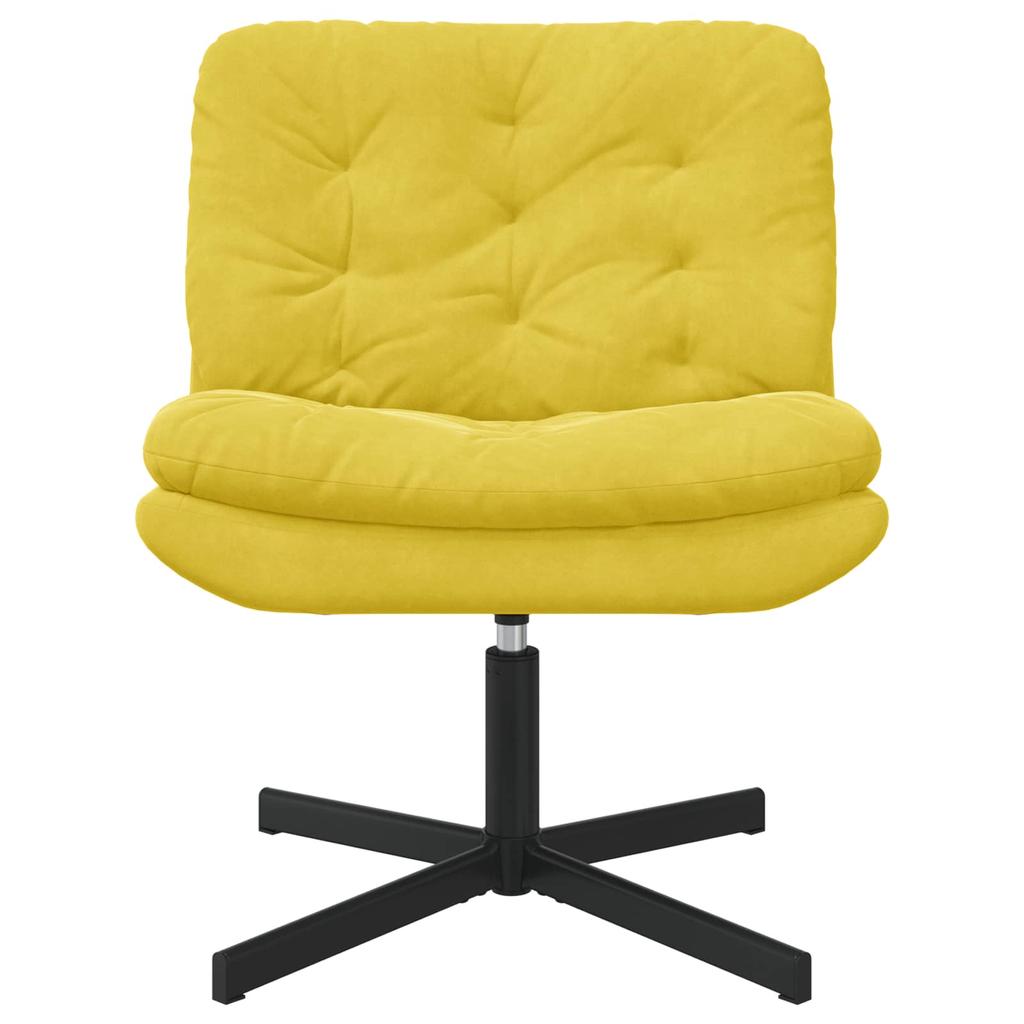 Rotating Relaxation Chair Yellow 63 x 75 x 76 cm Velvet