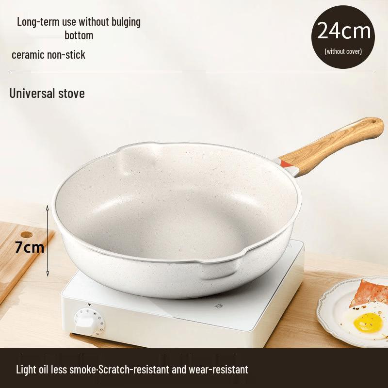 ZISIZ Ceramic Non-Stick Multi-functional Wok