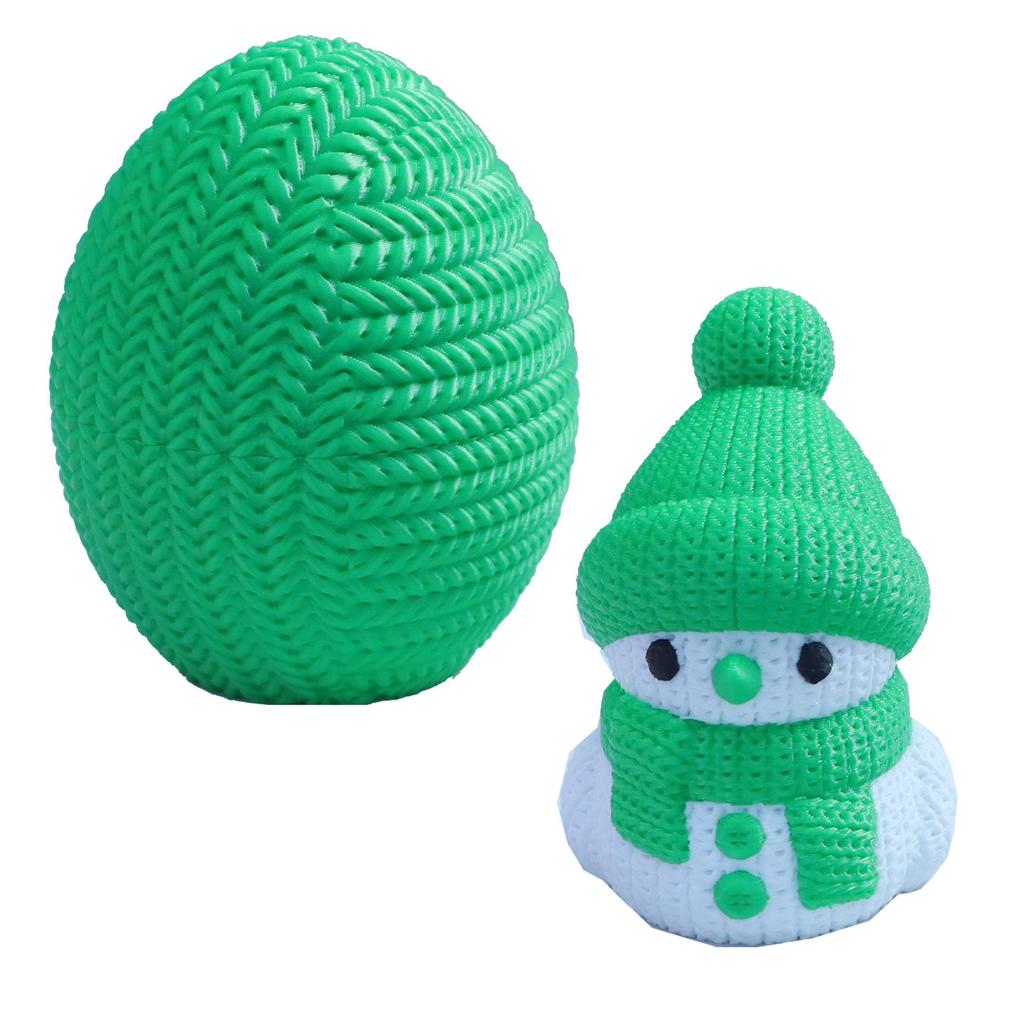 Multicolor 3D Printed Snowman Ornament and Key Pendant – Children's Toy and Dragon Egg Decoration