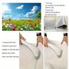 2D Spring Wildflower Meadow Tapestry, Bright Blue Sky & Sun Backdrop