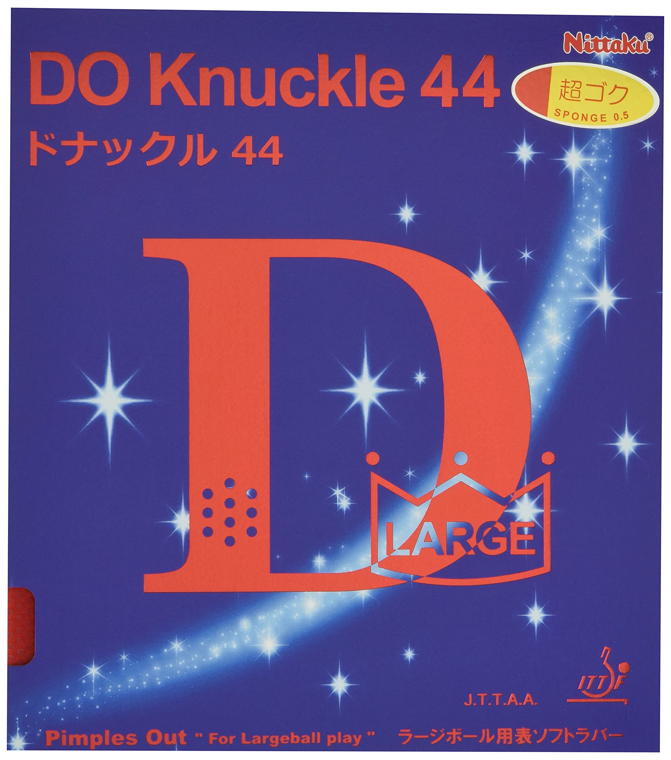 

Nittaku Table Tennis Rubber Donnuckle 44 Large Ball, Variety Type, NR-8578, Red, Ultra-Thin