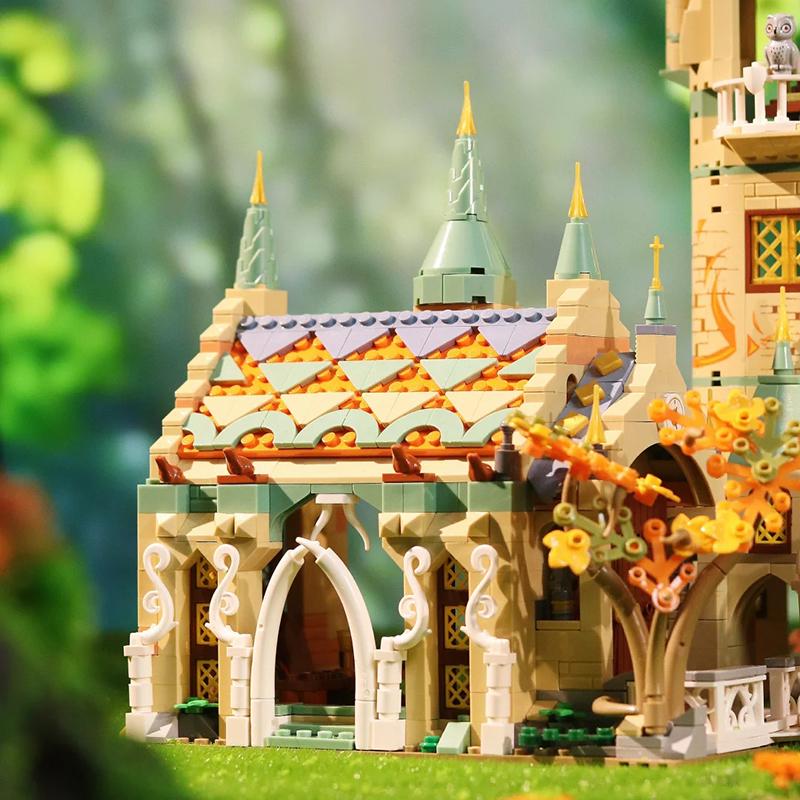 1555PCS Movie Lorded of Rings Green Shadow Castle  Rivendell House Building Blocks Model Assemble Bricks Toys Gift For Adult Kid